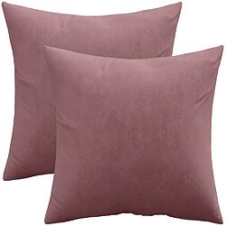 ICONIK INTERIOR Lot de 2 coussins en velours - housse et garnissage - Mesmal Rose