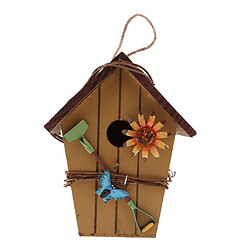 Maisons de campagne en bois Bird House Hanging Birdhouse Condo Garden Decor C