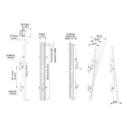 Acheter Kimex Support sol-plafond inclinable pour 2 écrans TV back to back 32'' - 75'' - Vesa 600x400 - Hauteur max 240cm