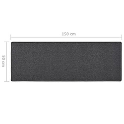 vidaXL Tapis de couloir Anthracite 50x150 cm pas cher