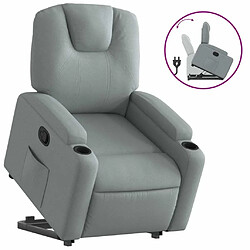 Maison Chic Fauteuil Relax pour salon, Fauteuil inclinable Gris clair Tissu -GKD12122