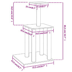 Avis Helloshop26 Arbre à chat 85,5 cm Crème