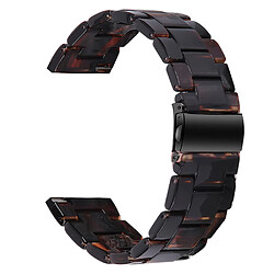 Bracelet en résine attache rapide, 22mm, marron foncé pour votre Fossil Gen5 Carlyle/Gen5 Julianna/Gen5 Garrett/Gen5 Carlyle HR