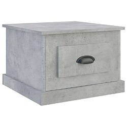 vidaXL Table basse gris béton 50x50x35 cm bois d'ingénierie