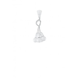 Luminaire Center Suspension DIEGO PVC blanc 5 ampoules