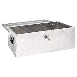 Acheter vidaXL Boîte de rangement Argenté 80x39x30 cm Aluminium