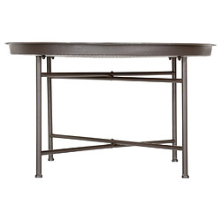 Atmosphera, Createur D'Interieur Table d'appoint en métal Instant - Diam. 65 cm - Gris