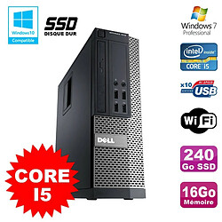 PC Dell Optiplex 7010 SFF Core I5 2400 3.1GHz 16Go Disque 240Go SSD Wifi W7 - Occasion