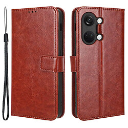 Htdmobiles Housse pour OnePlus Nord 3 5G - etui coque pochette portefeuille + verre trempe - MARRON