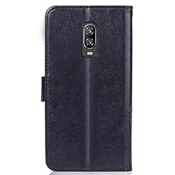 Avis Wewoo Coque Étui en cuir à motif de fleurs pressées Lucky Clover pour OnePlus 6T, avec porte-cartes et