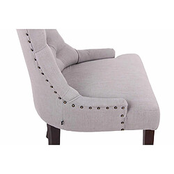 Decoshop26 Lot de 2 chaises de salle à manger avec boutons décoratives assise en tissu gris pieds foncés 10_0001518 pas cher