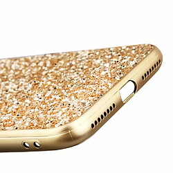 Coque en TPU paillettes scintillantes galvanoplastie or pour votre Apple iPhone SE (2nd Generation)/8/7