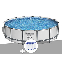 Kit piscine tubulaire Bestway Steel Pro Max ronde 4,57 x 1,07 m + 6 cartouches de filtration