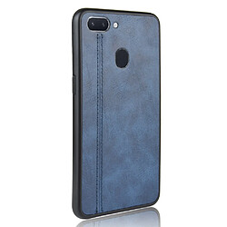 Avis Wewoo Coque Pour Oppo Realme 2 Antichoc Couture Vache Motif Peau PC + PU + TPU Case Bleu