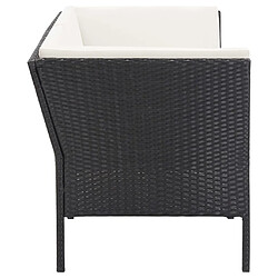 Maison Chic Salon de jardin 6 pcs + coussins - Mobilier/Meubles de jardin - Table et chaises d'extérieur Résine tressée Noir -MN77843 pas cher