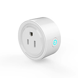 Wewoo Prise Connectée 10A Forme ronde WiFi Mini Plug APP Télécommande Timing Smart Socket Fonctionne avec Alexa, AC 100-240 V, US