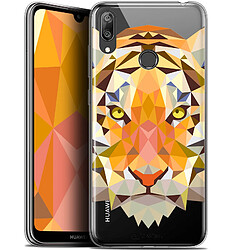 Caseink Coque Pour Huawei Y7 / Prime / Pro 2019 (6.26 ) [Gel HD Polygon Series Animal - Souple - Ultra Fin - Imprimé en France] Tigre