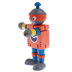 marionnettes en bois marionnettes robots jouets d'action articulations souples orange posable