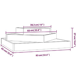 Acheter vidaXL Jardinière Blanc 83x83x27 cm Bois massif de pin