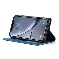 Wewoo Housse Coque Pour iPhone XR Forwenw Dream Series Oil Edge Fort Magnetism Étui à rabat horizontal en cuir avec support et fentes cartes et portefeuille et cadre photo bleu pas cher