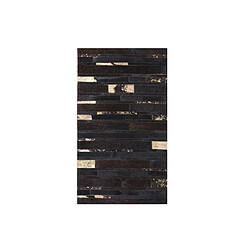 Beliani Tapis marron et doré en peau de vache 80 x 150 cm ARTVIN pas cher