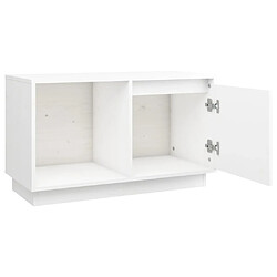 Acheter Maison Chic Meuble TV scandinave - Banc TV pour salon Blanc 74x35x44 cm Bois de pin massif -MN66029