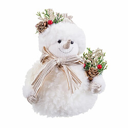 BigBuy Christmas Décorations de Noël Multicouleur Plastique Polyfoam Tissu Bonhomme de Neige 15 x 11 x 18 cm