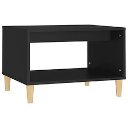 vidaXL Table basse Noir 60x50x40 cm Bois d'ingénierie