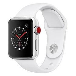 Apple Watch Series 3 42mm GPS Alu. Argent Bracelet Sport Blanc