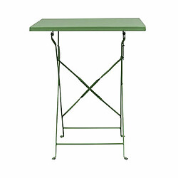 Avis Mes Ensemble table + 2 chaises de jardin en métal vert - BACA