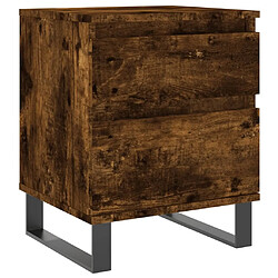 Maison Chic Lot de 2 Tables de chevet - Tables de Nuit chêne fumé 40x35x50 cm bois ingénierie pas cher