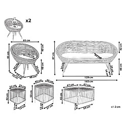 Avis Beliani Set de jardin MARATEA/CESENATICO Rotin Naturel