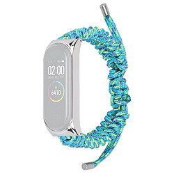 Bracelet en nylon corde tressée, réglable, vert pour votre Xiaomi Mi Band 5/6