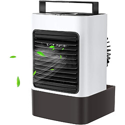 Climatiseur Portable, Ventilateur De Refroidisseur d'Air Personnel Mini Ventilateur De Table De Bureau De Refroidisseur Évaporatif, Ventilateur De Brumisation d'humidificateur De Circulateur d'Air Silencieux Avec 3 Vitesses