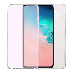 Wewoo Coque Souple en TPU transparente ultra-mince à couverture totale et double face pour Galaxy S10