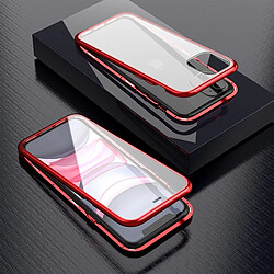 Acheter Wewoo Coque Rigide Etui à rabat magnétique en verre trempé double face ultra mince pour adultes avec adsorption iPhone 11 Pro argent