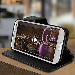 Acheter Avizar Housse Samsung Galaxy S3 Etui Porte-carte Fonction Stand Fancy Style - noir