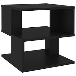 vidaXL Table d'appoint Noir 40x40x40 cm Aggloméré