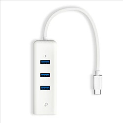 Adaptateur réseau TP-LINK UE330C USB 3.0 Type-C vers Gigabit Ethernet avec hub USB 3.0 Type-A à 3 ports