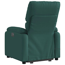 Acheter vidaXL Fauteuil inclinable de massage Vert foncé Tissu