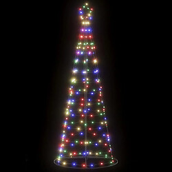 vidaXL Arbre de Noël lumineux conique 200 LED colorées 182 cm