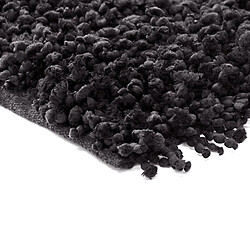 Thedecofactory POP CORN - Tapis effet popcorn extra-doux noir 85x55