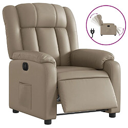 vidaXL Fauteuil inclinable électrique Cappuccino Similicuir