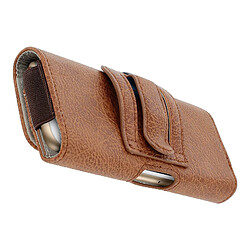 Avizar Étui Ceinture Smartphone Pochette Vintage Clip Porte-cartes Taille 3XL - Marron