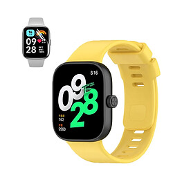 NIS Kit Bracelet Topsilicone + Film Gel Compatible avec Xiaomi Redmi Watch 4 - Jaune