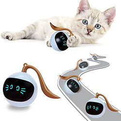 Universal Jouet pour chat boule rotative Smart interactive couleur LED boule rotative automatique Accessoires pour chat recharge USB boule électronique pour chaton | Jouet pour chat