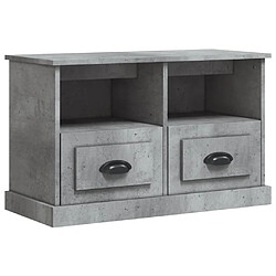 Maison Chic Meuble TV scandinave - Banc TV pour salon gris béton 80x35x50 cm bois d'ingénierie -MN38757