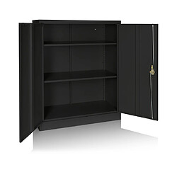 Armoire de classement COLOR AS 105 x 90 x 40 cm Métal noir hjh OFFICE