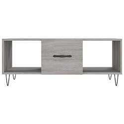 Maison Chic Table basse,Table Console Table d'appoint, Table pour salon sonoma gris 102x50x40 cm bois d'ingénierie -MN46180 pas cher