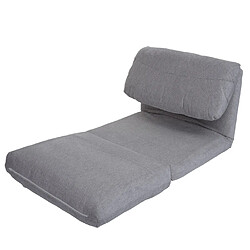 Mendler Fauteuil-lit HWC-E68, Canapé-lit Fauteuil fonctionnel Fauteuil pliant Fauteuil relax, tissu/textile ~ gris clair pas cher